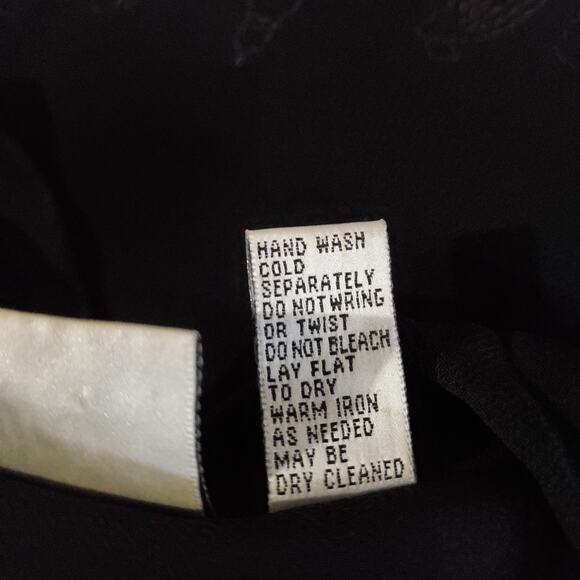 Vtg 90s Chicos Design Egyptian Hieroglyph Sheer Shell Button Blouse Sz 0 US S 4 - Picture 10 of 13